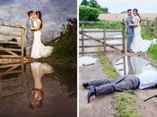 Photo mariage avec reflet