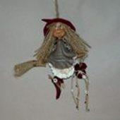 Sorcières à suspendre en porcelaine froide