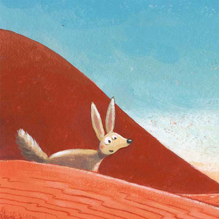 Le fennec amoureux d'une pastèque