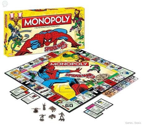 monopoly spiderman Séecltion de monopoly pour les Geeks  monopoly geek 