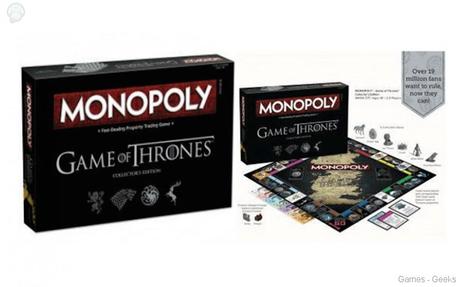 Monopoly game of thrones Séecltion de monopoly pour les Geeks  monopoly geek 