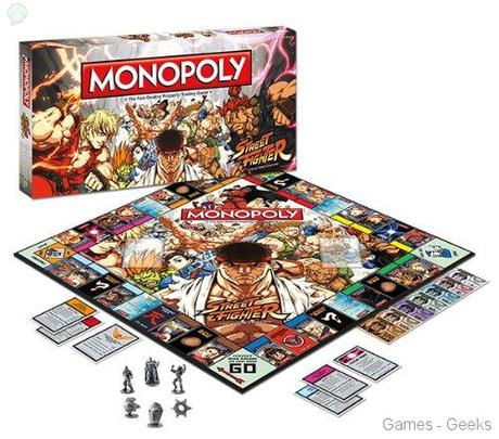 Monopoly street fighter Séecltion de monopoly pour les Geeks  monopoly geek 