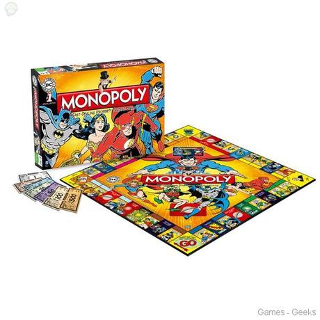 Monopoly comics Séecltion de monopoly pour les Geeks  monopoly geek 