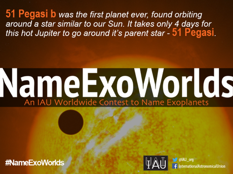 Et vous, quelle proposition allez-vous choisir pour nommer l’étoile 51 Pegasi et sa planète géante ? Votez sur le site NameExoWorlds