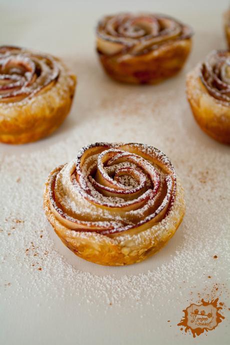 roses feuilletée aux pommes