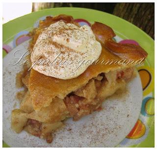 Tarte aux pommes, bacon, cheddar fort et sirop d'érable