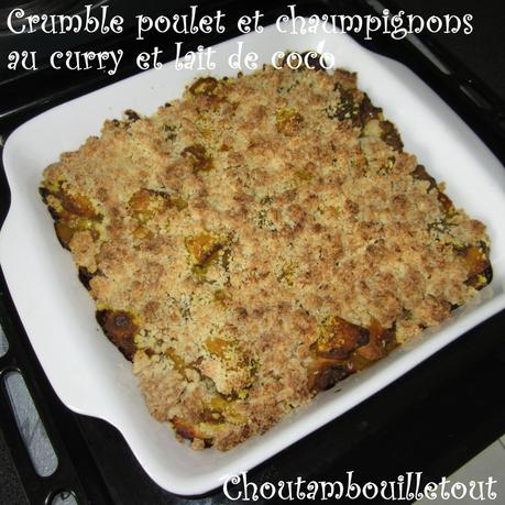 crumble poulet champignon curry coco