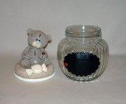 Pot gourmand avec p'tit ourson  en porcelaine froide