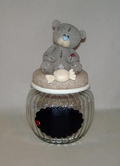 Pot gourmand avec p'tit ourson  en porcelaine froide