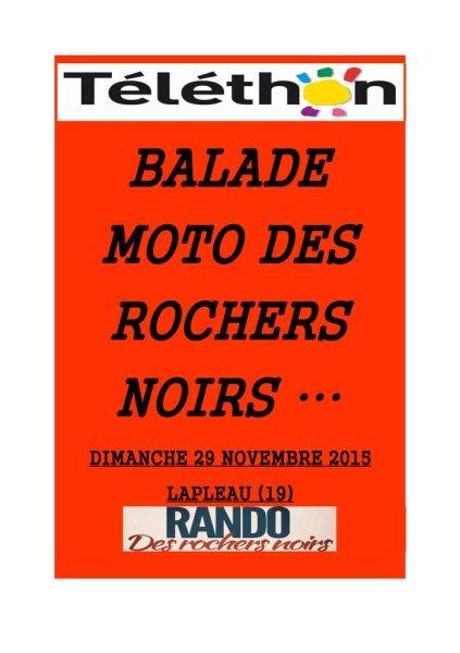 Rando Téléthon des Rochers Noirs à Soursac (19) le 29 novembre 2015
