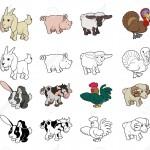 illustration animaux de la ferme