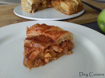 Tourte de gambas & pommes