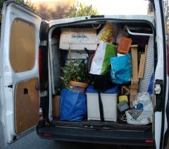 déménagement, move, moving, déménager, van, camionnette, tetris, cartons, boxes