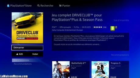Essai DriveClub Version Integrale PS4