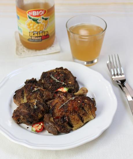 Poulet à la jamaïquaine, aux épices jerk et au jus de raisin (Jerk chicken)
