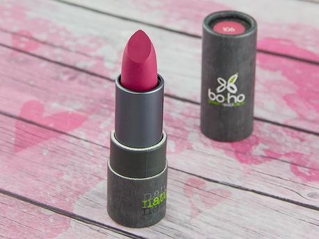 Rouge-levres-bio-mat-couvrant-naturel-boho-green-make-up-revolution-framboise-prune-rose-tulipe-packaging