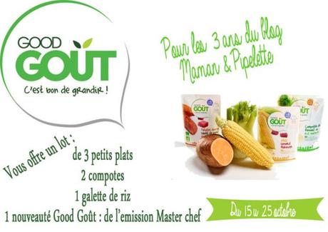 good gout vous gâte pour les 3 ans