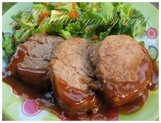 Filet de porc, sauce bière et mélasse