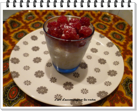 Verrine de riz au lait aux framboises et à la vanille1