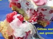 Gâteau meringué groseilles