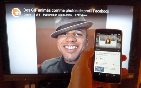 La diffusion vidéo à partir de l'application YouTube sur Android.