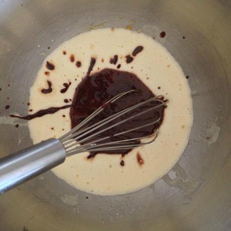 Oeuf battu et chocolat
