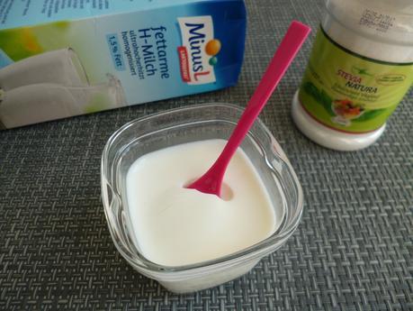 yaourts maison sans lactose et avec Stévia Crystal (diététiques, sans lait en poudre, sans sucre et riches en fibres) P1250217
