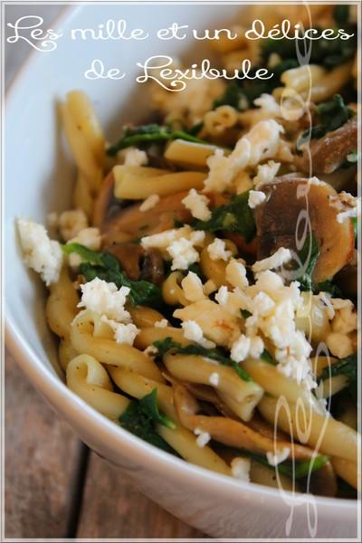 ~Gemelli aux champignons et féta~