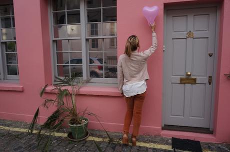 chloeschlothes - pantalon et coeur mur rose