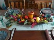 Table fleurs fruits