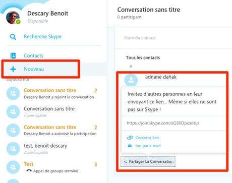 Skype: comment rapidement créer une conversation de groupe