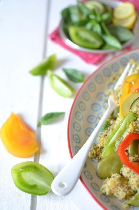 Salade de semoule aux légumes d'été, sésame et menthe { Concours inside }