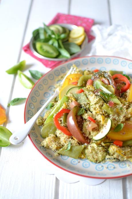 Salade de semoule aux légumes d'été, sésame et menthe { Concours inside }