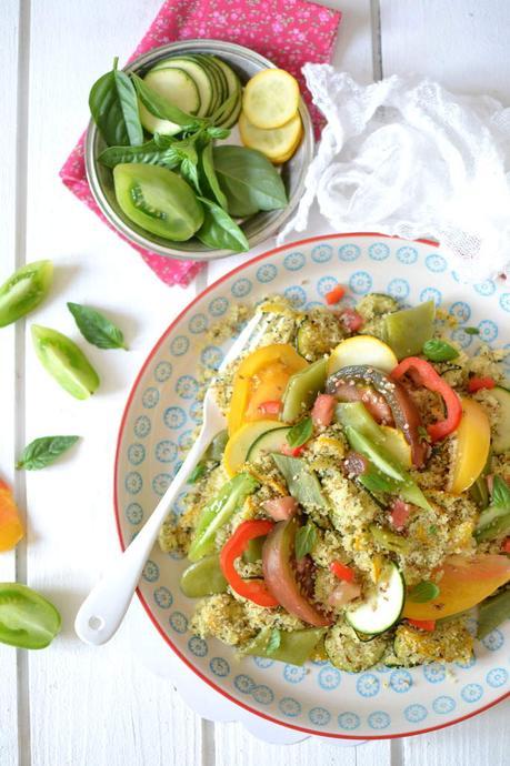 Salade de semoule aux légumes d'été, sésame et menthe { Concours inside }