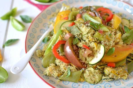 Salade de semoule aux légumes d'été, sésame et menthe { Concours inside }