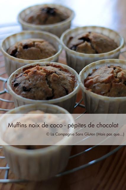 Muffins noix de coco - pépites de chocolat
