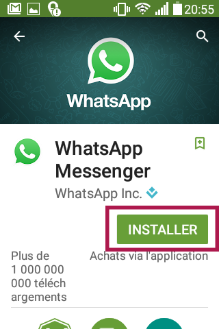 Toujours en compagnie de votre famille ! Whatsapp install