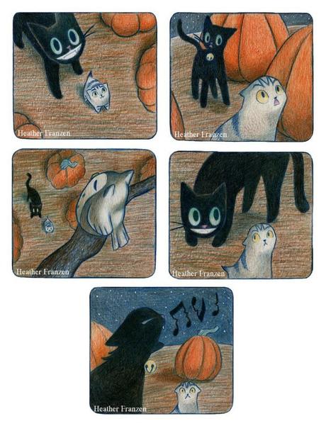 chat noir et conte d’Halloween