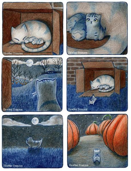 chat noir et conte d’Halloween