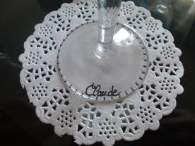 Table vénitienne en noir et blanc