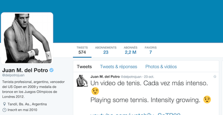 Quel est le top 10 du tennis masculin sur Twitter?