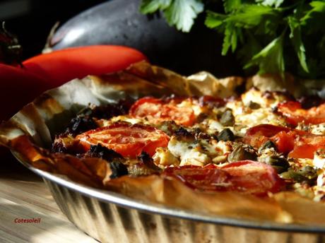 Tarte ratatouille & chèvre frais