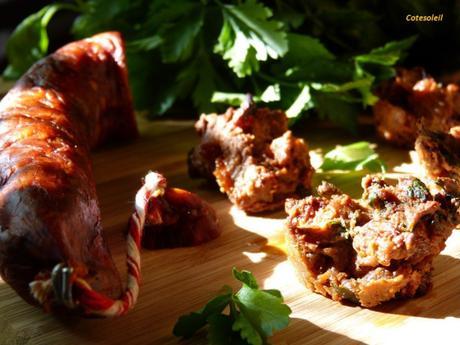 MINIS CAKES AUX FIGUES SECHES & CHORIZO Mini cake chorizo & figues sèches