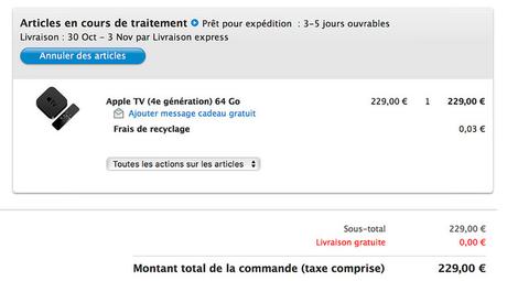L'Apple TV (4e génération) est disponible en pré-commande à partir de 179 €