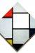 1924-25, Piet Mondrian : Lozenge Compostion with Red, Gray, Blue, Yellow and Black