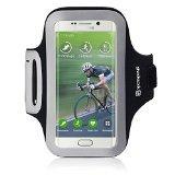 Les meilleurs brassard sport pour téléphone portable Samsung Galaxy S6 Edge Cover, Shocksock Brassard Armband Sport pour Samsung Galaxy S6 Edge Coque - Noir