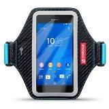Les meilleurs brassard sport pour téléphone portable Shocksock Élastique Brassard Armband Sport pour Sony Xperia Z3 Coque Coque - Noir / Bleu