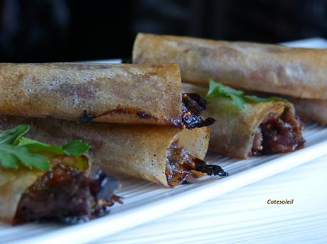 Fingers au canard confit & figues fraîches