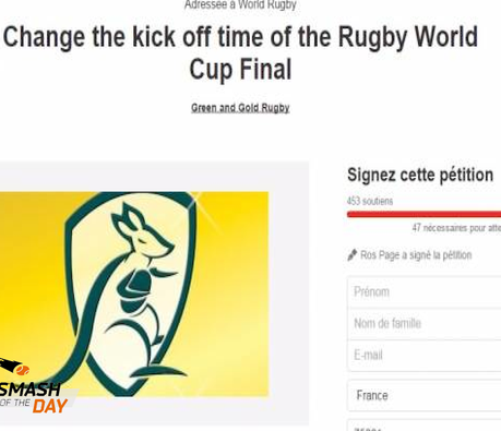 Et si la finale de la Coupe du monde de rugby changeait d’horaire?