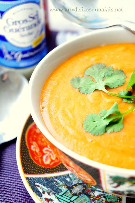 Velouté de lentilles corail au cumin